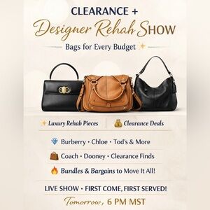 CLEARANCE + DESIGNER REHAB SHOW 🤍
Bags for Every Budget